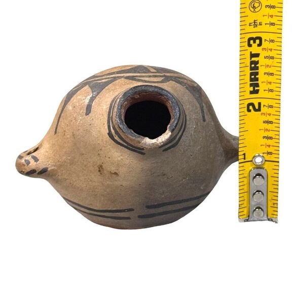 Exceptional Historic Cochiti polychrome pottery canteen, ca 1900 Mini 3" READ - Picture 6 of 7